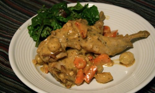 Ízletesen elkészített vadnyúl comb, vagy gerinc vadasan: akár vacsorára is megfelel!