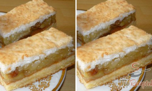 Almás szelet pihekönnyű kókuszos habbal