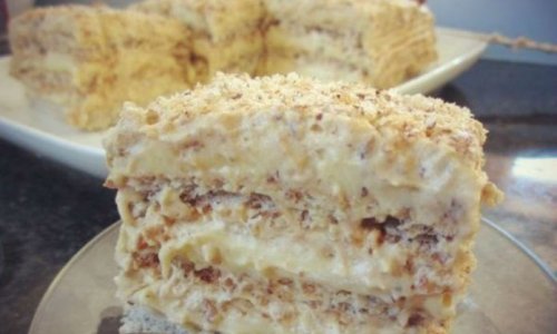 Mennyei krémes diós szelet, mindenki azt fogja hinni, hogy igazi mestercukrász készítette